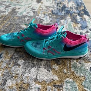 Nike Turquoise and Fuchsia Sneakers